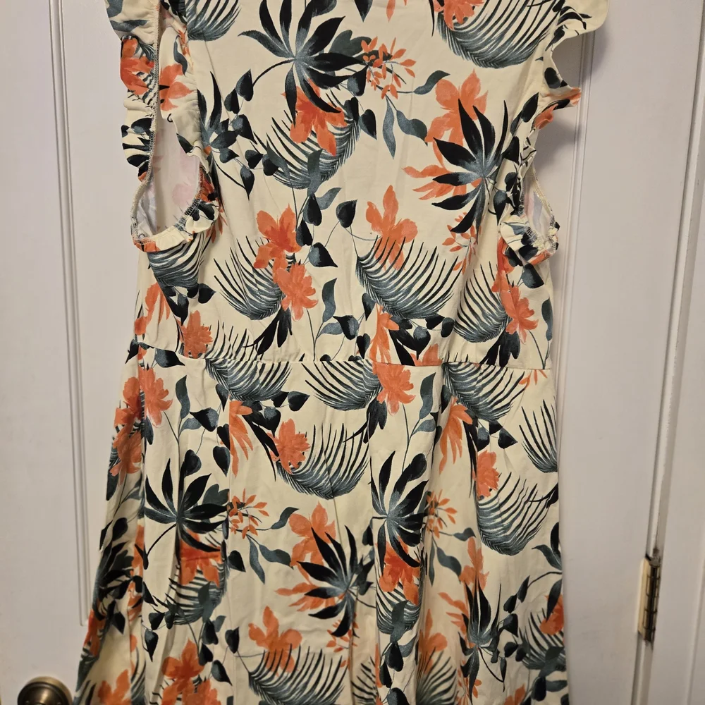 ASOS Tropical Print Ruffle Dress - Picture 1 of 4